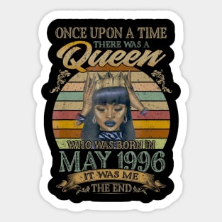 Girls 24th Birthday Queen May 1996 Queen Birthday Sticker